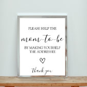 Adres van het Envelope Baby shower Sign Poster