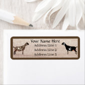 Adres van het Gepersonaliseerd Nubian Dairy Goat L Etiket (Insitu)