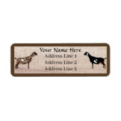 Adres van het Gepersonaliseerd Nubian Dairy Goat L Etiket (Voorkant)