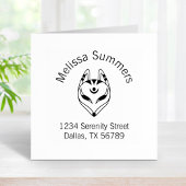 Adres van het Japanse Kitsune Fox-masker Rubberstempel