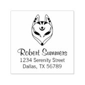 Adres van het Japanse Kitsune Fox-masker Zelfinktende Stempel (Design)