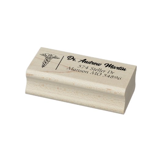 Adres van het medisch symbool rubberstempel (Stempel)