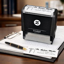 Adres van het medisch symbool  zelfinktende stempel