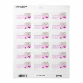 Adres van het persadres van Fuchsia flower roze br Etiket (Full Sheet)