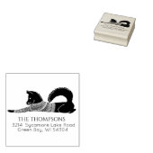 Adres van Husky Dog-kerstSweater Rubberstempel (Gestempeld)