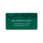 adres van marmerden etiket (Voorkant)