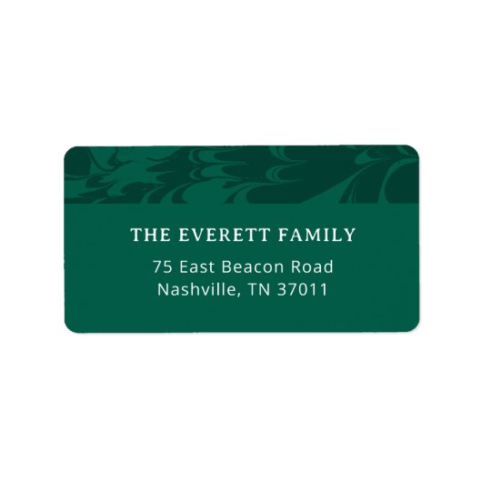 adres van marmerden etiket (Voorkant)