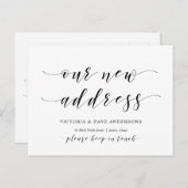 Adres van ons nieuwe huis, aankondiging briefkaart (Voorkant / Achterkant)