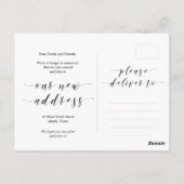 Adres van ons nieuwe huis, aankondiging briefkaart (Achterkant)