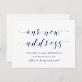 Adres van ons nieuwe huis, aankondiging briefkaart (Voorkant / Achterkant)