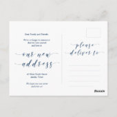 Adres van ons nieuwe huis, aankondiging briefkaart (Achterkant)