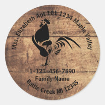 Adres van Rooster Silhouette