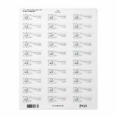Adres van Truck Bunny Easter Waterverf Etiket (Full Sheet)
