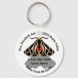 Adres van verloren Tiger Moth Family Sleutelhanger