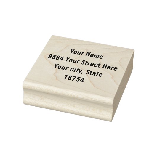 Adres van vier regels ... rubberstempel (Stempel)