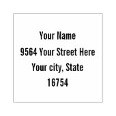 Adres van vier regels ... rubberstempel (Afrduk)