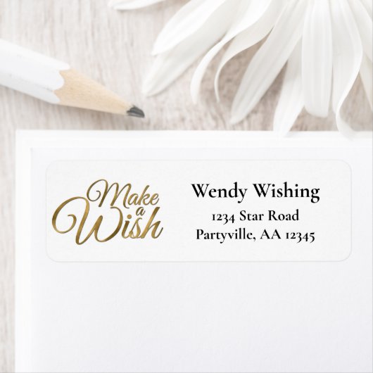 Adres van winnende gouddag maken etiket (Insitu)