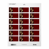 Adres Venetiaanse maskers: label (Full Sheet)