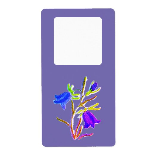 Adres verzendlabels bloemstijl ontwerp etiket (Voorkant)