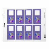 Adres verzendlabels bloemstijl ontwerp etiket (Full Sheet)