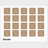 Adres Vierkante Sticker (Vel)