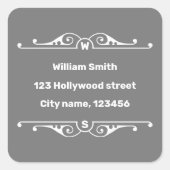 Adres Vierkante Sticker (Voorkant)