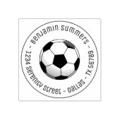 Adres voetbal Ronde Rubberstempel (Afrduk)