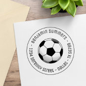 Adres voetbal Ronde Rubberstempel