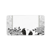 Adres  vogelbloeiende vertakking etiket (Voorkant)