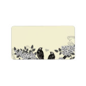 Adres vogelbloeiende vertakking etiket (Voorkant)