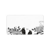 Adres  vogelbloeiende vertakking etiket (Voorkant)