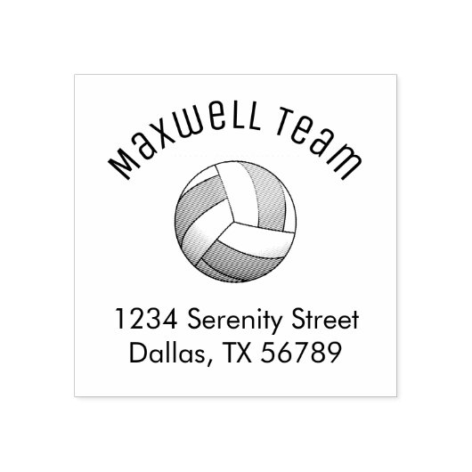Adres Volleyball Ball Arch Rubberstempel (Afrduk)