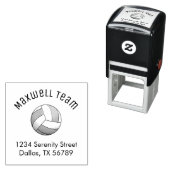 Adres Volleyball Ball Arch Zelfinktende Stempel (In situ)