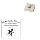 Adres voor bedrijfsnaam Sand Dollar Rubberstempel (Gestempeld)
