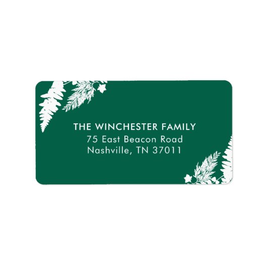 Adres voor botanische impressies etiket (Voorkant)