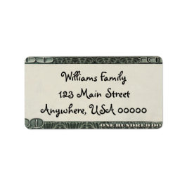 Adres voor contante aangifte etiket