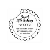 Adres voor Cookie Bite Bakery Business Rubberstempel (Afrduk)