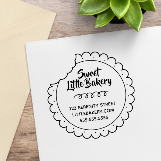 Adres voor Cookie Bite Bakery Business Rubberstempel