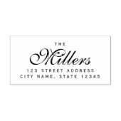 Adres voor Elegant familienaam Zelfinktende Stempel (Design)