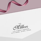 Adres voor Elegant familienaam Zelfinktende Stempel