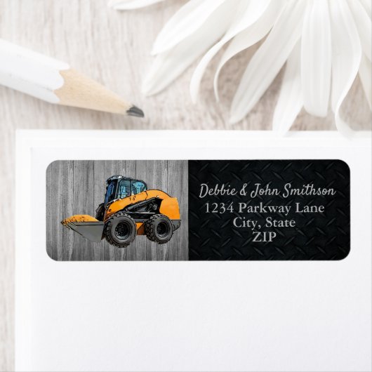 Adres voor 'Heavy Equipment Business Skid Steer Re Etiket (Insitu)