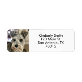 Adres voor retour van foto's instellen etiket