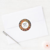 Adres voor retourzending herfst ronde sticker (Envelop)