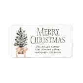 Adres voor retourzending met kerst etiket (Voorkant)