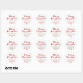 Adres voor retourzending met kerst ronde sticker (Vel)