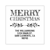 Adres voor retourzending met kerst rubberstempel (Afrduk)