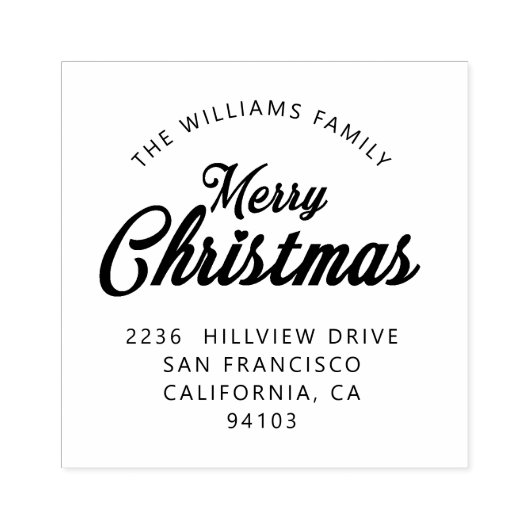 Adres voor retourzending met kerst rubberstempel (Afrduk)