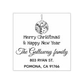 Adres voor retourzending met kerst rubberstempel (Afrduk)