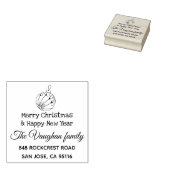 Adres voor retourzending met kerst rubberstempel (Gestempeld)