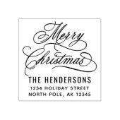 Adres voor retourzending met kerst rubberstempel (Afrduk)